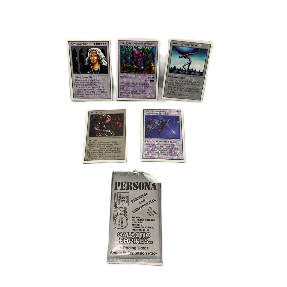 1996 Galactic Empires Trading Cards Pack Series IX Opened Unused